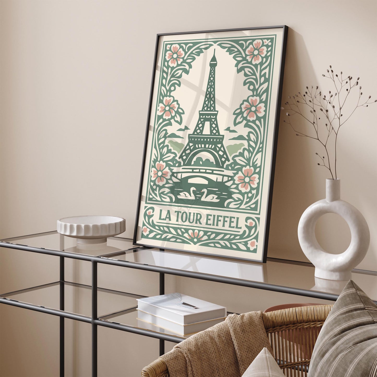 Eiffel Tower Paris Poster – Vintage Travel Wall Art
