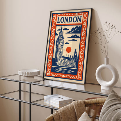 London England Big Ben Cityscape Poster