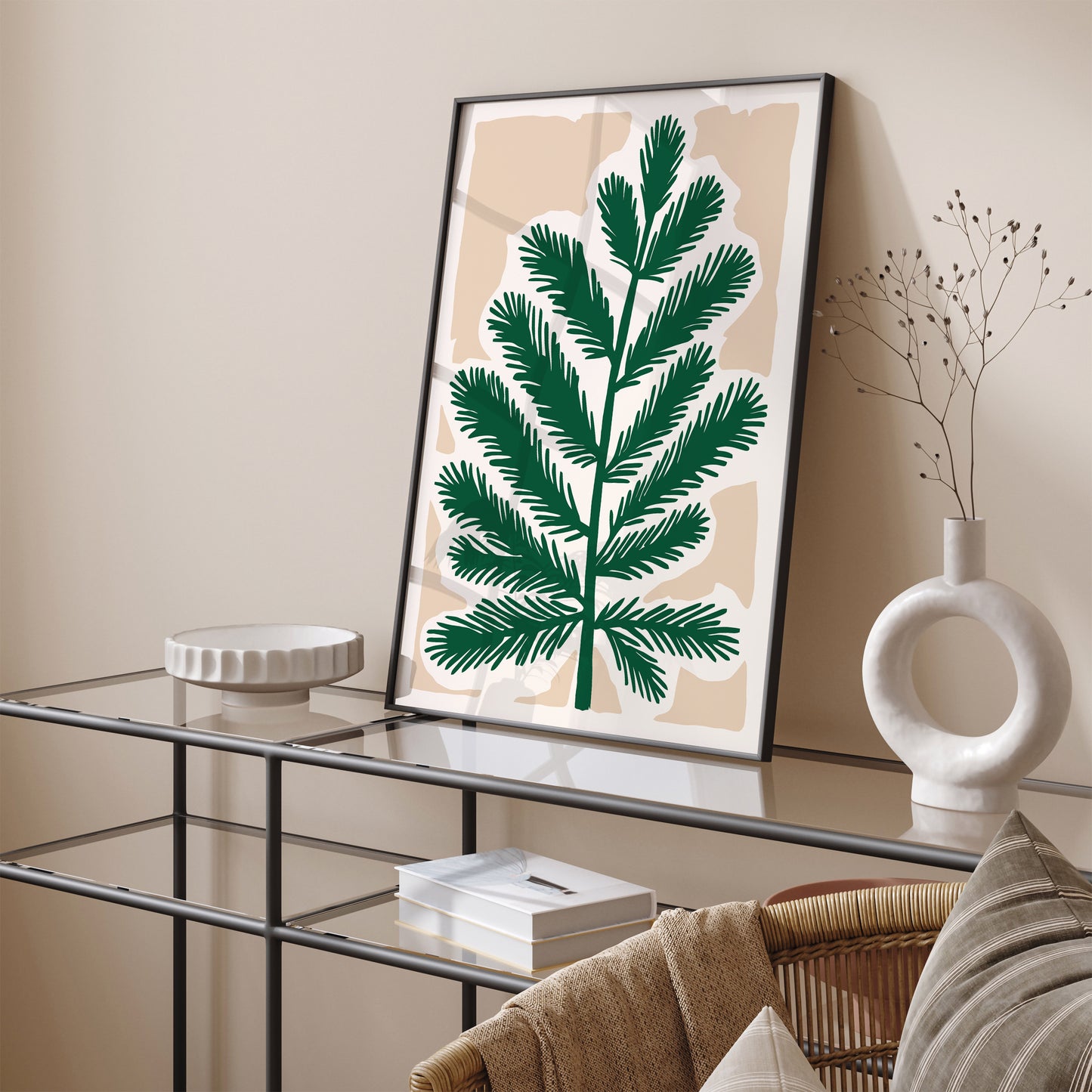 Green Leaf Cozy Wall Art