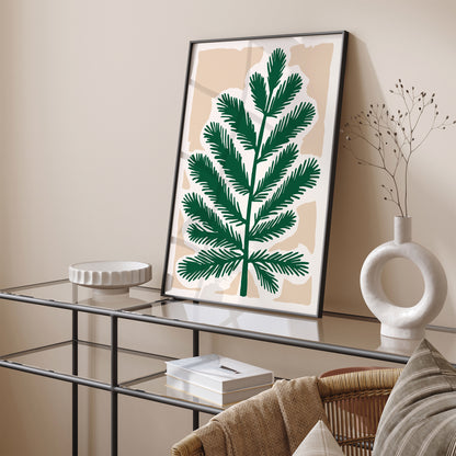 Green Leaf Cozy Wall Art