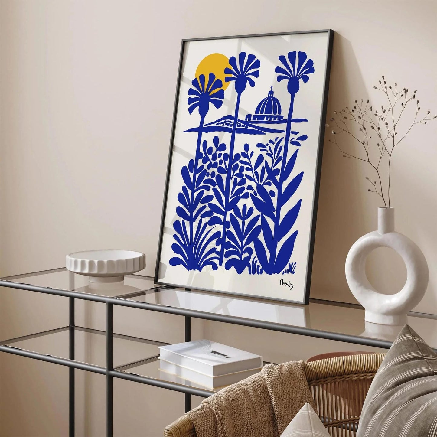 Italy Scenic Blue Wall Art