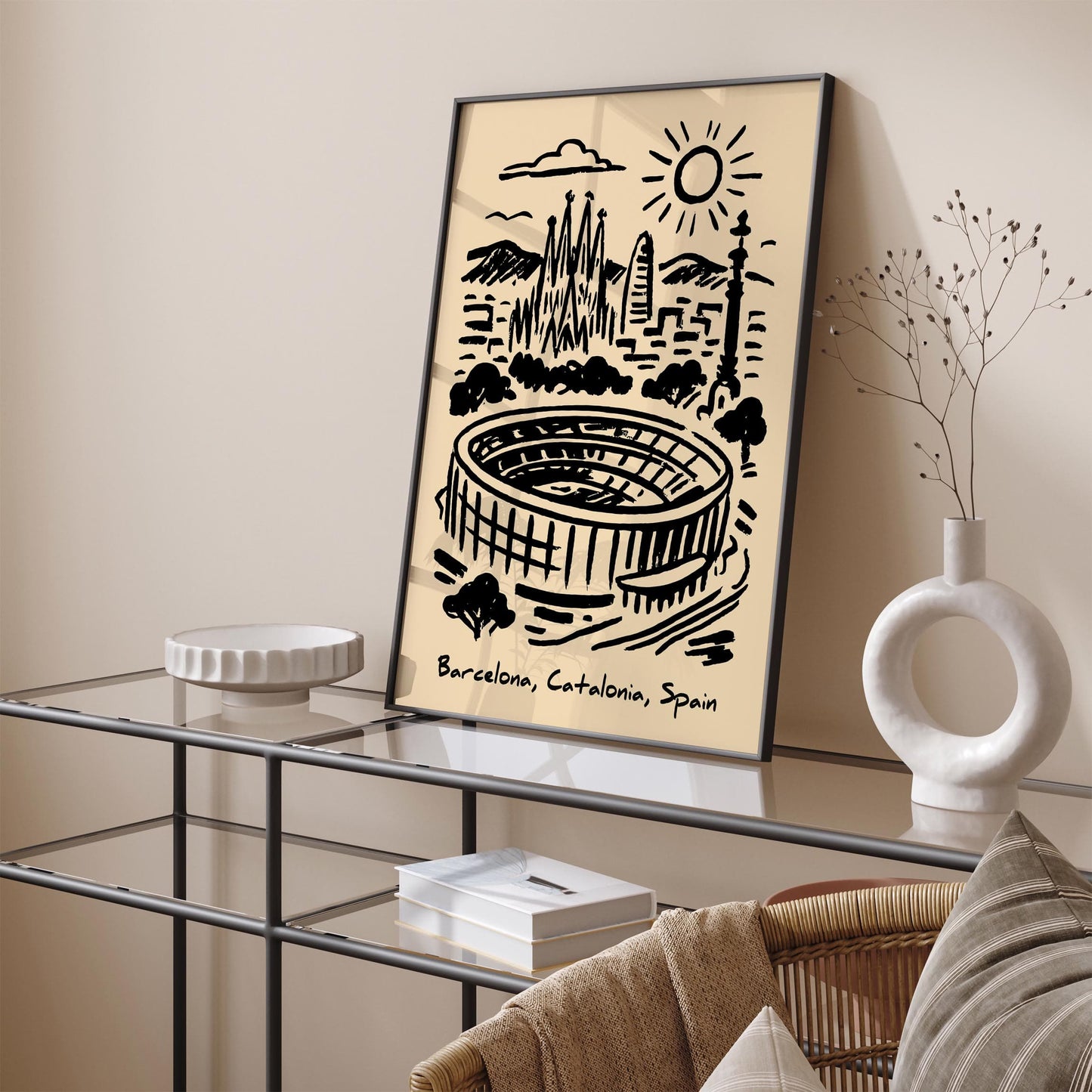 Camp Nou Poster - Barcelona Stadium Wall Art Print