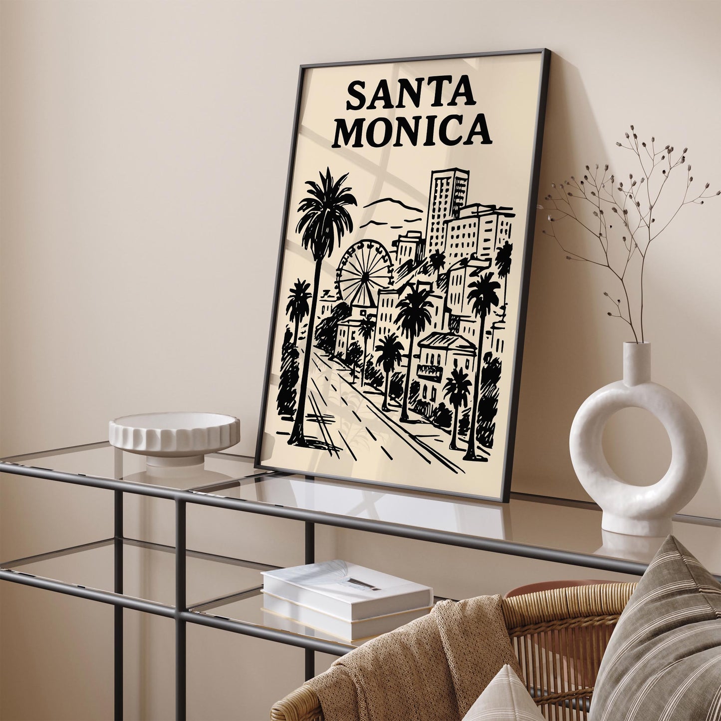 Santa Monica Cityscape Poster