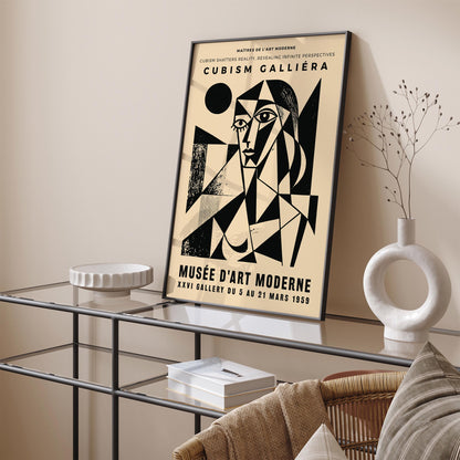 Vintage Cubism Exhibition Poster Print