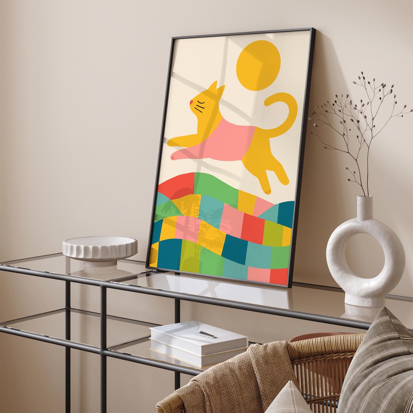 Cute Colorful Cat Poster