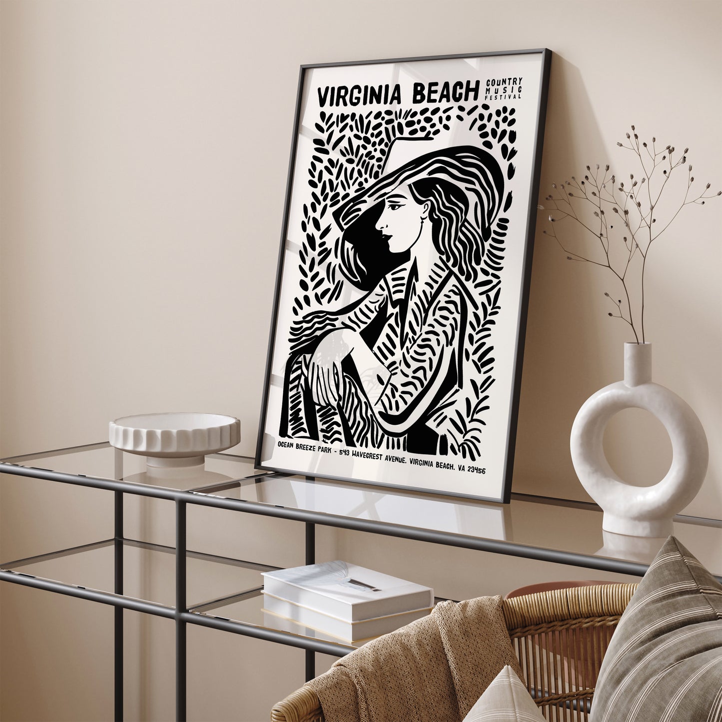 Virginia Beach Country Music Wall Art Poster