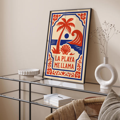 Mexican Beach Print - La Playa Me Llama Art