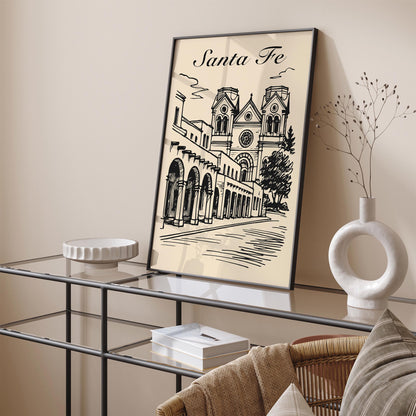 Santa Fe Cityscape Poster