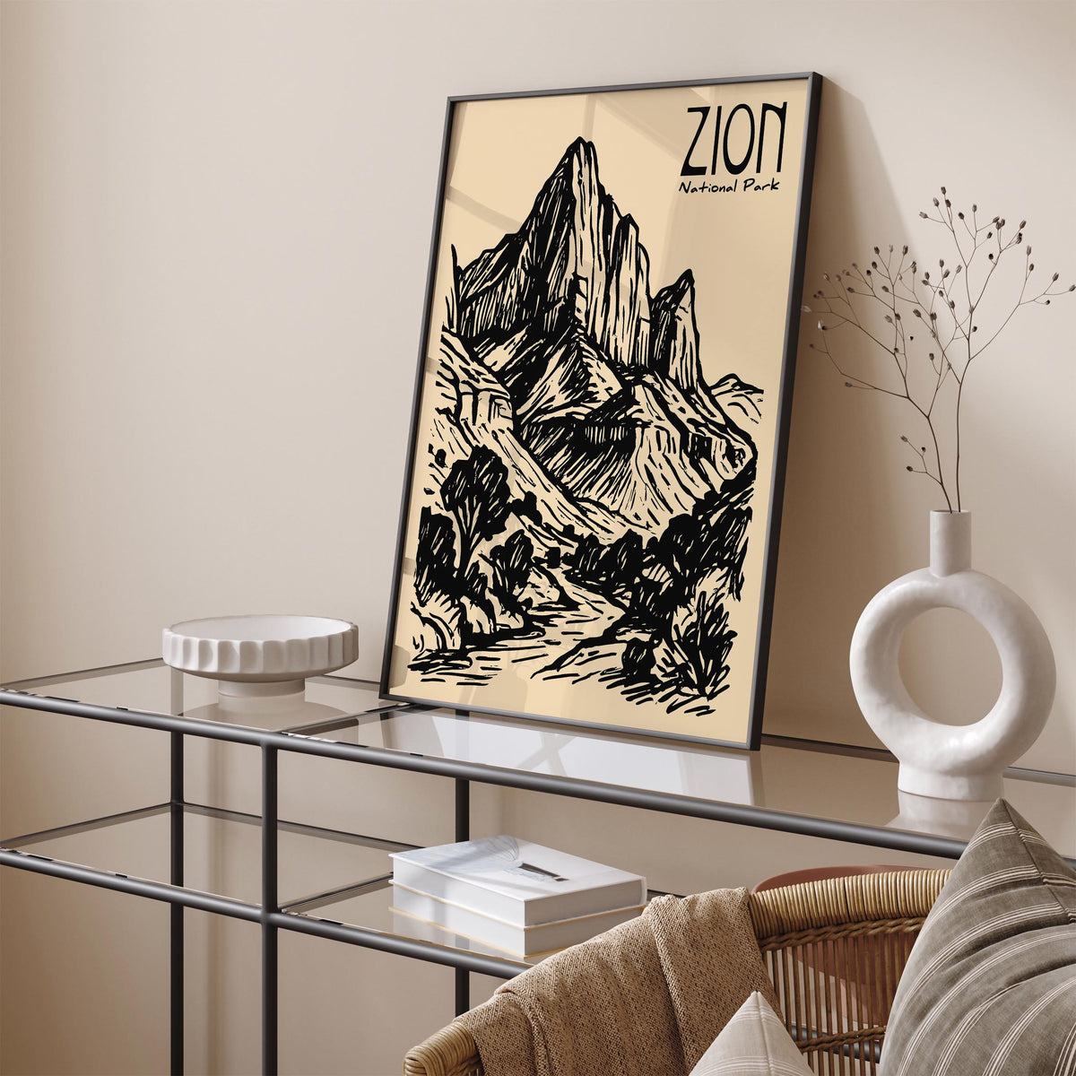 Zion National Park Vintage Travel Poster