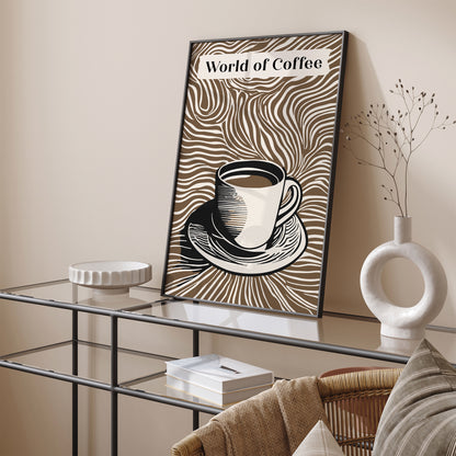 World of Coffee Kitchen Print