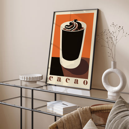 Cacao Minimalist Retro Poster