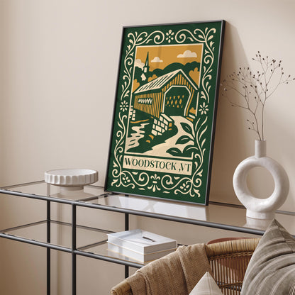 Woodstock Vermont Travel Poster