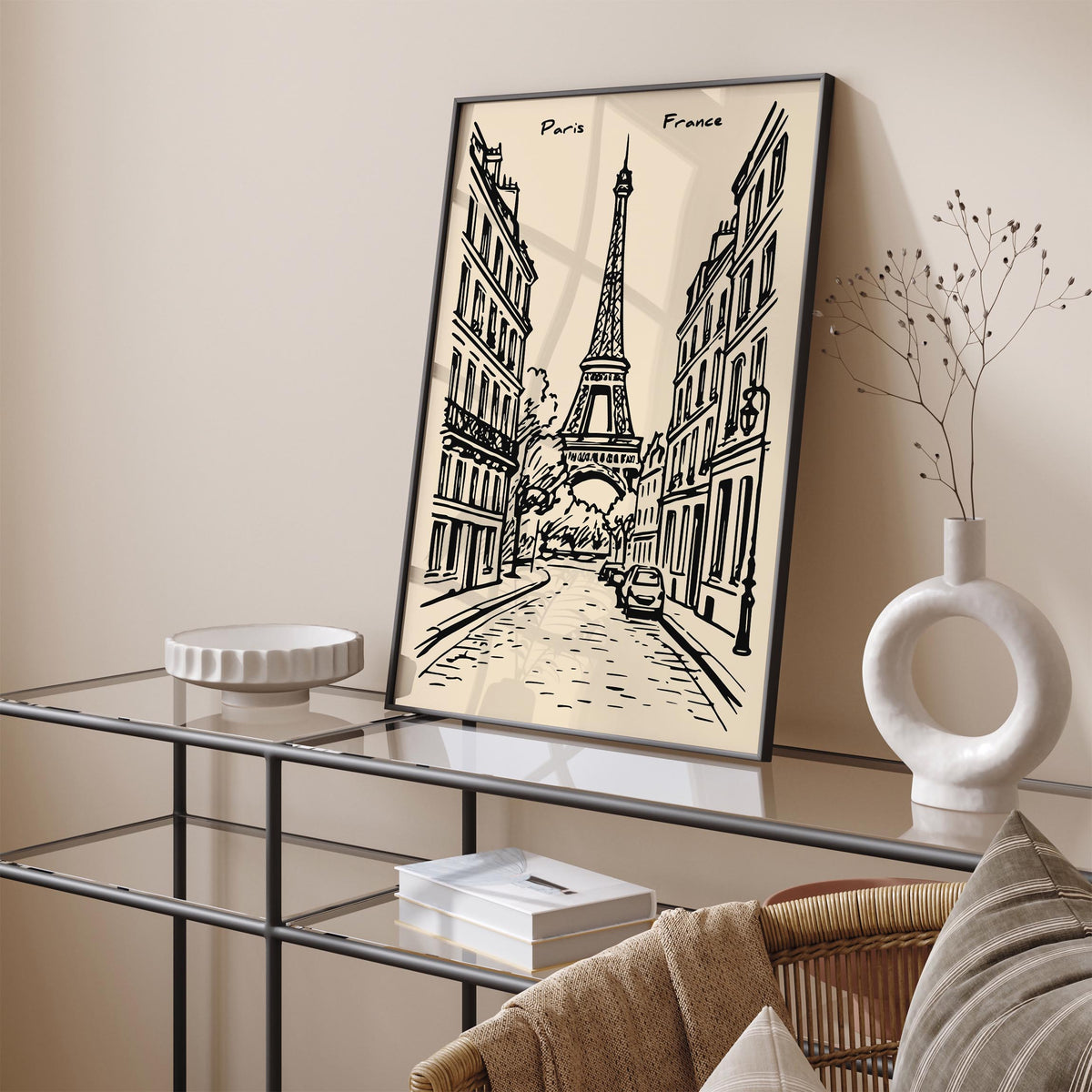 Paris France Cityscape Travel Poster