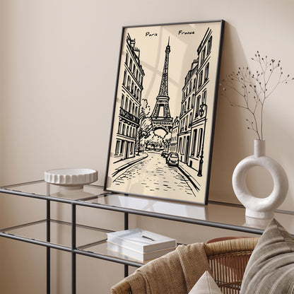 Paris France Cityscape Travel Poster