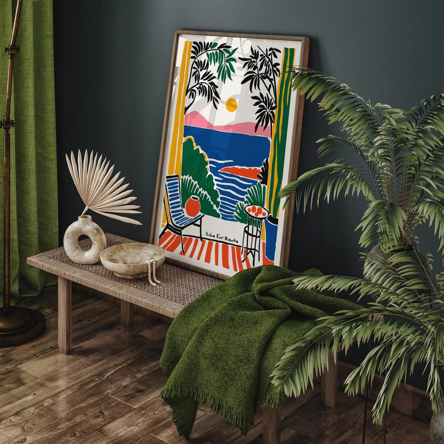 Dolce Far Niente Colorful Italian Landscape Print