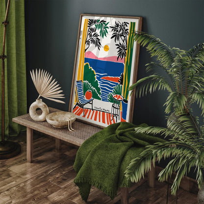 Dolce Far Niente Colorful Italian Landscape Print