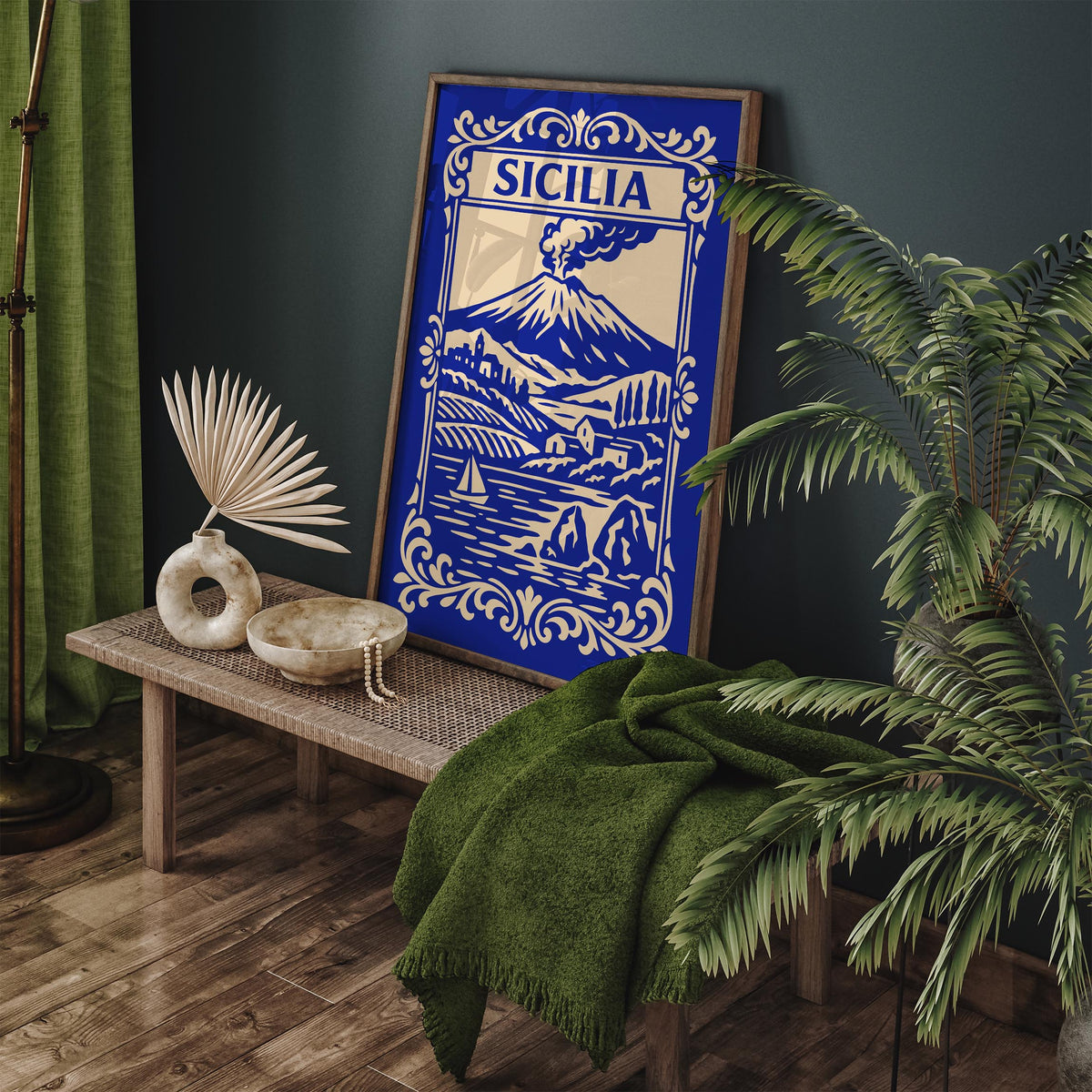 Mount Etna Sicily Landscape Poster