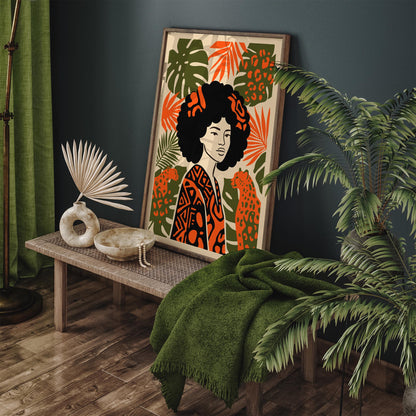 Afrohemian Divine Woman Art Poster