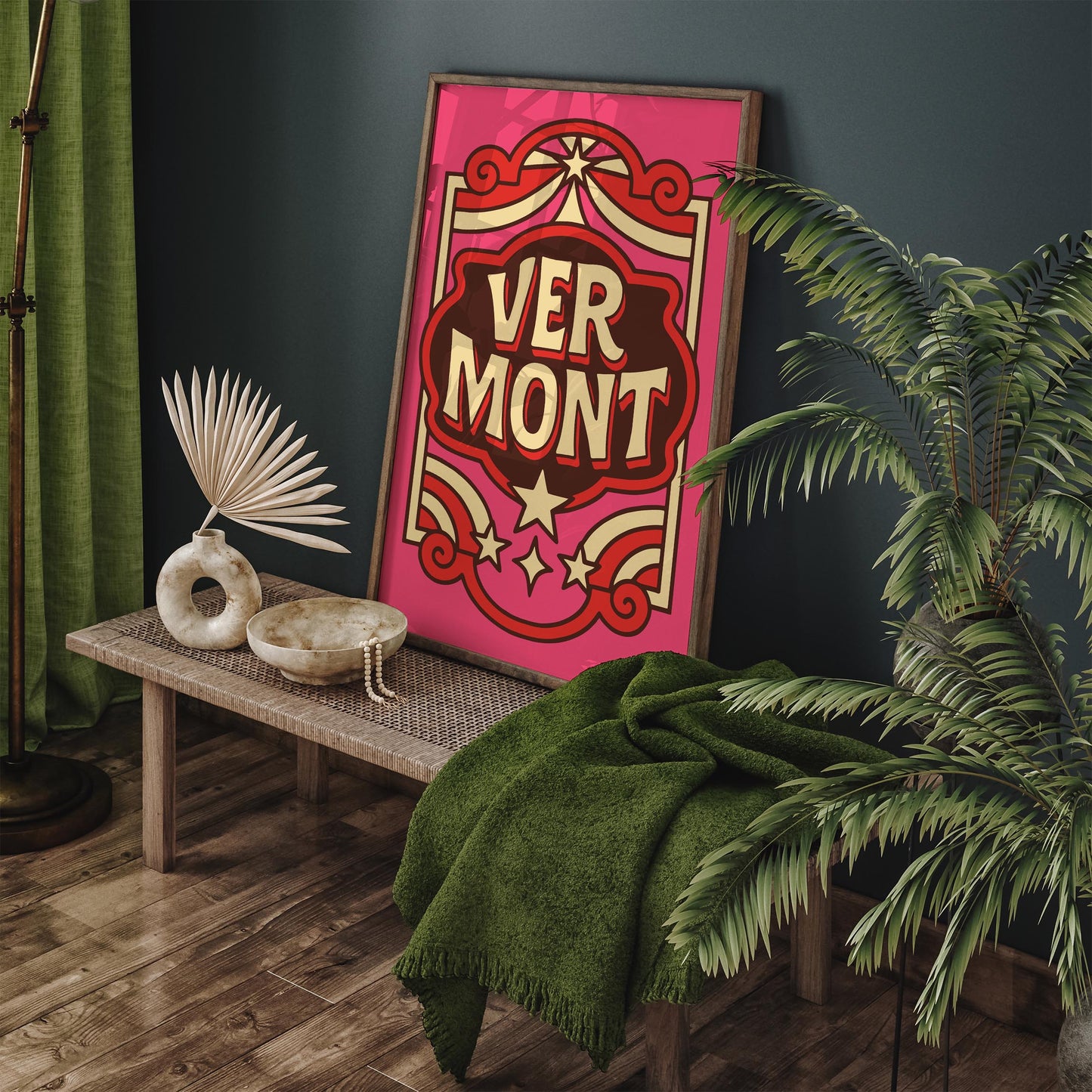 Vermont Travel Poster Funhouse Home Decor