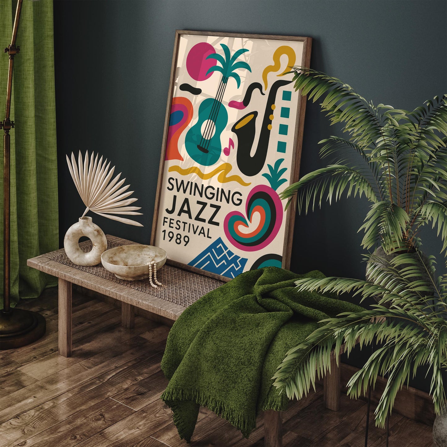 Swing Jazz Poster – Retro Festival Wall Decor