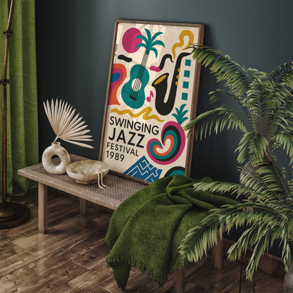 Swing Jazz Poster – Retro Festival Wall Decor