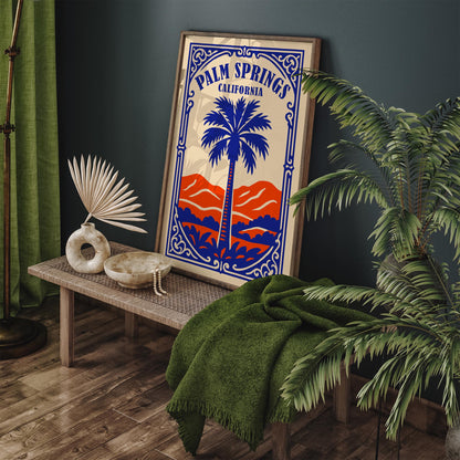 Palm Springs California Poster - Palm Tree Print