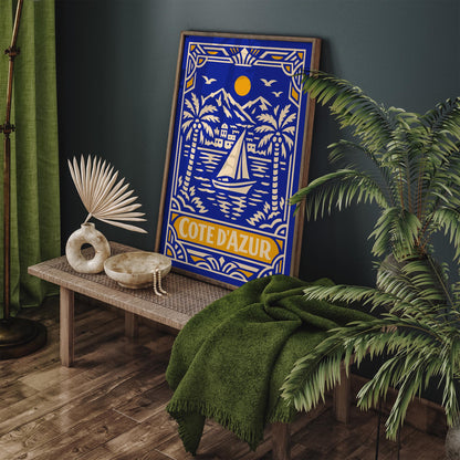 Côte d’Azur France Poster – Coastal Wall Art