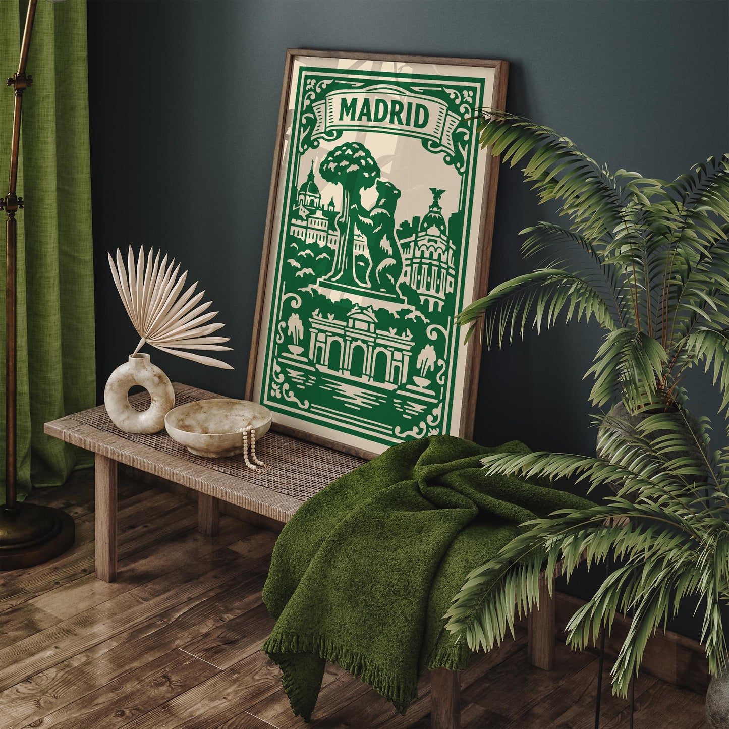 Madrid Botanical Travel Poster