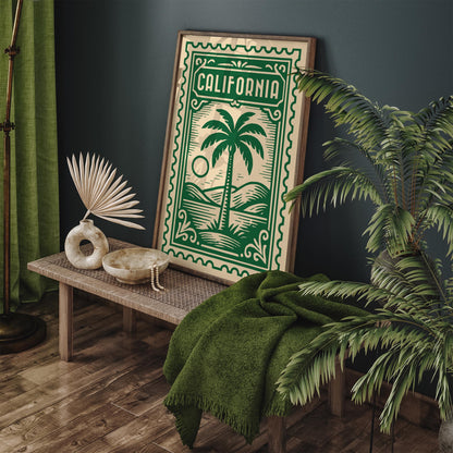 California Green Travel Poster