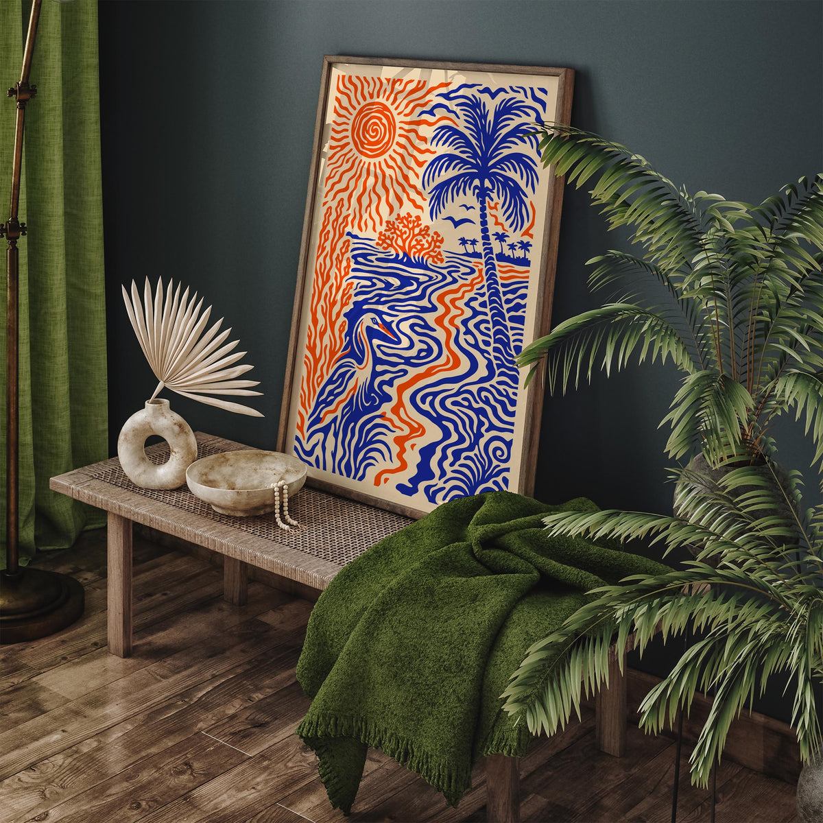 Florida Abstract Landscape Art Poster