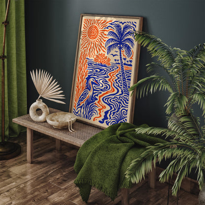 Florida Abstract Landscape Art Poster