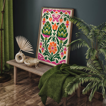 Mexican Nature Poster – Colorful Wall Art