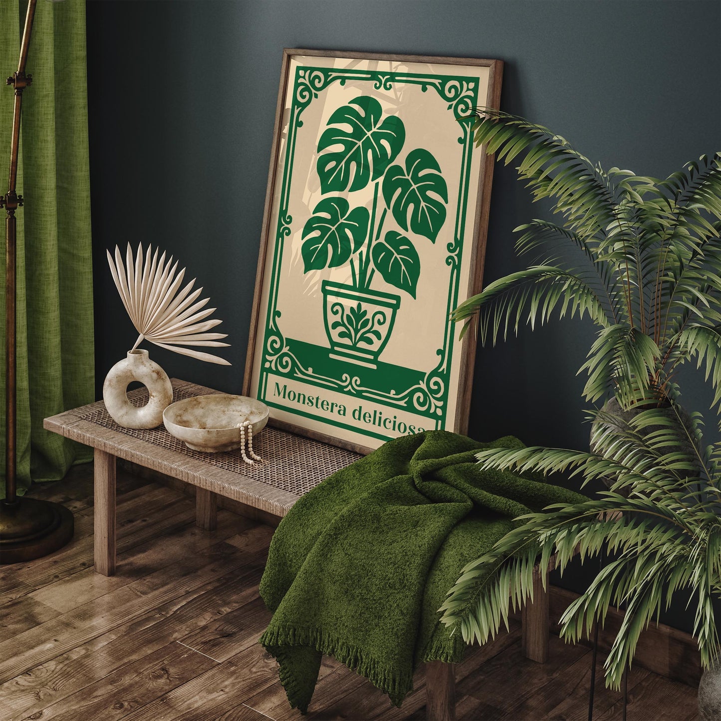 Monstera Deliciosa Poster - Green Plant Wall Art
