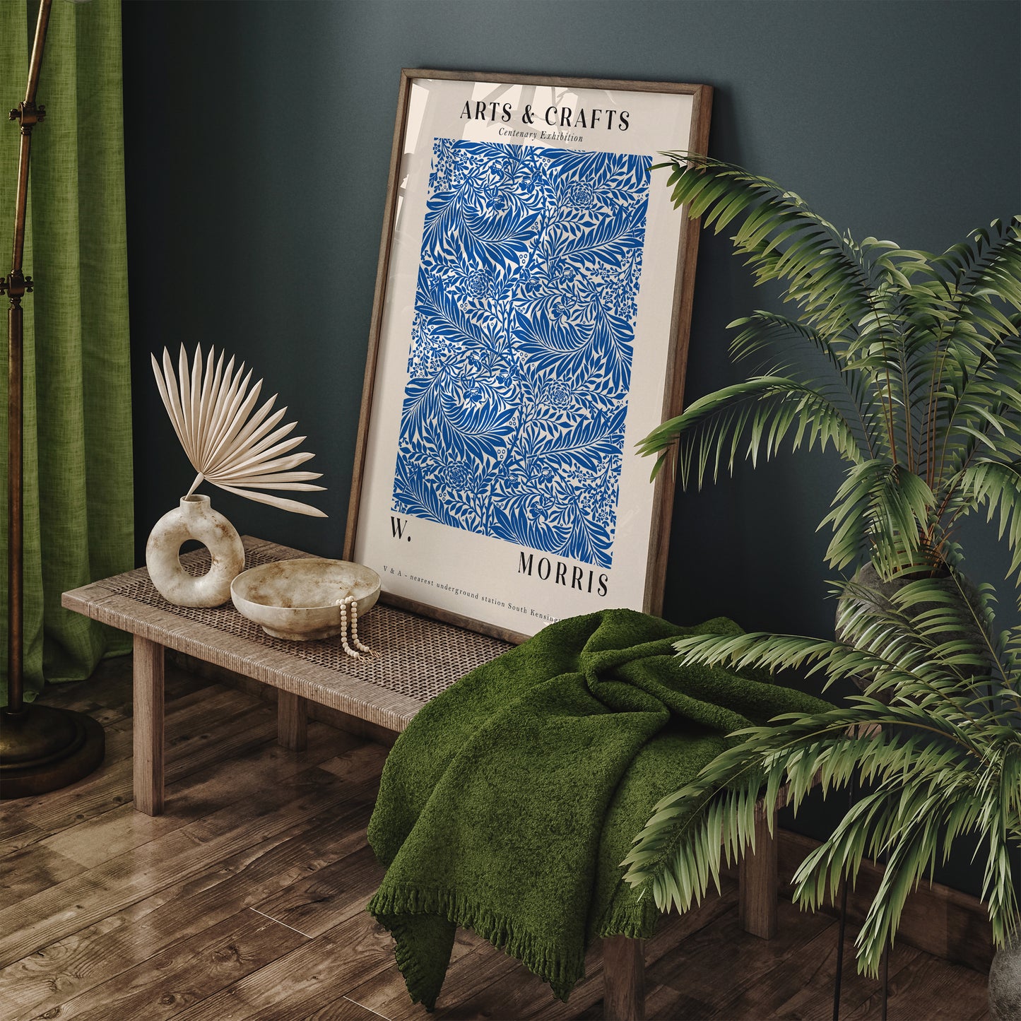 Blue William Morris Arts & Crafts Poster