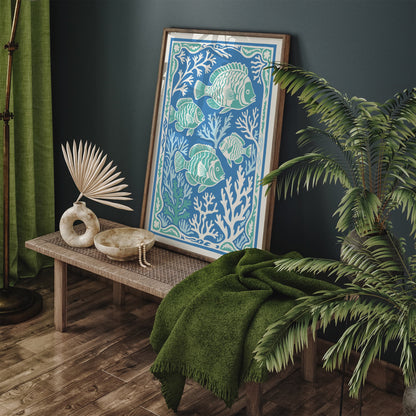 Nautical Fish Rococo Style Print