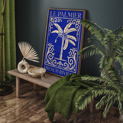 Le Palmier French Riviera Poster