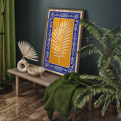 Palm Leaf Botanical Wall Art Print - Tropical Home Decor Poster
