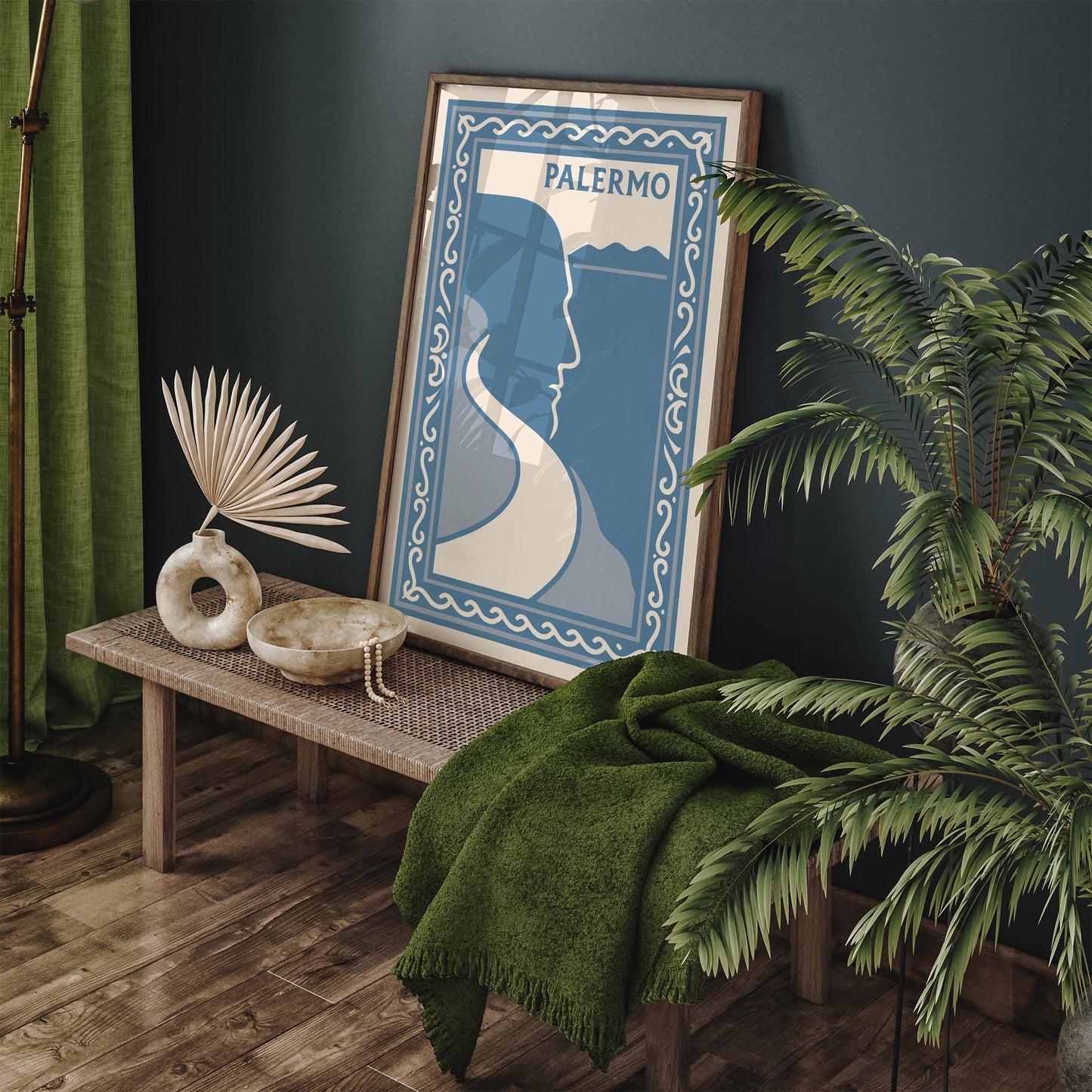 Modern Blue Palermo Poster 2026