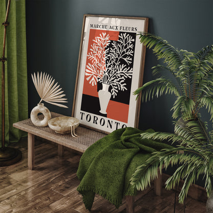 Toronto Flower Market Retro Poster