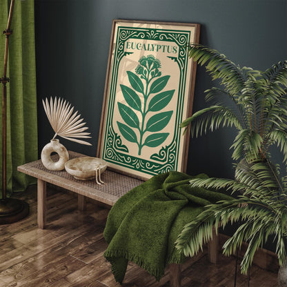 Eucalyptus Green Poster - Nature Rococo Revival Print