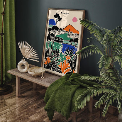 France Provence Colorful Landscape Poster