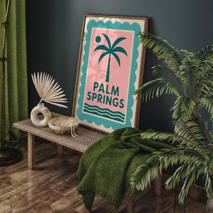 Palm Springs Poster - Retro California Desert Print