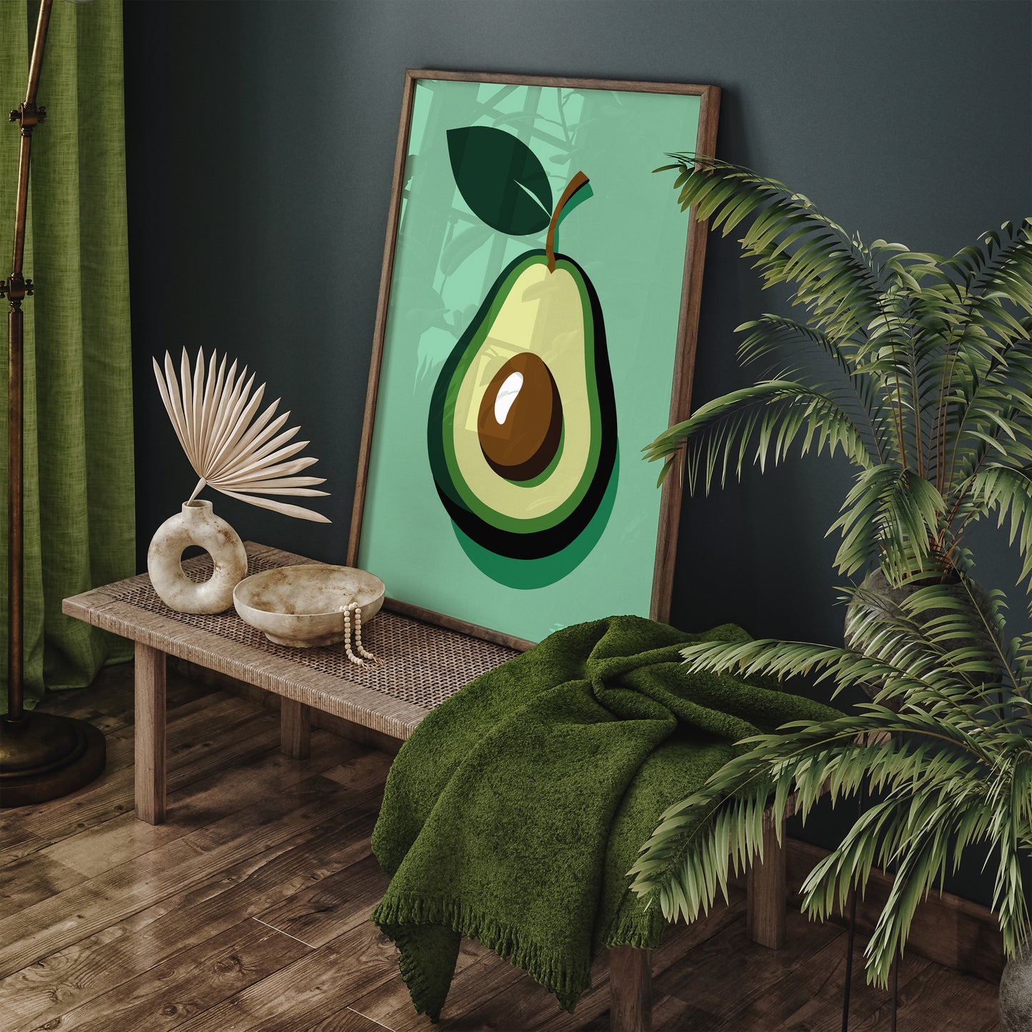 Avocado Minimalist Kitchen Wall Art