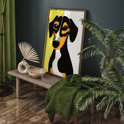 Retro Dachshund Ilustrated Poster