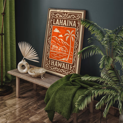 Lahaina Hawaii Travel Poster