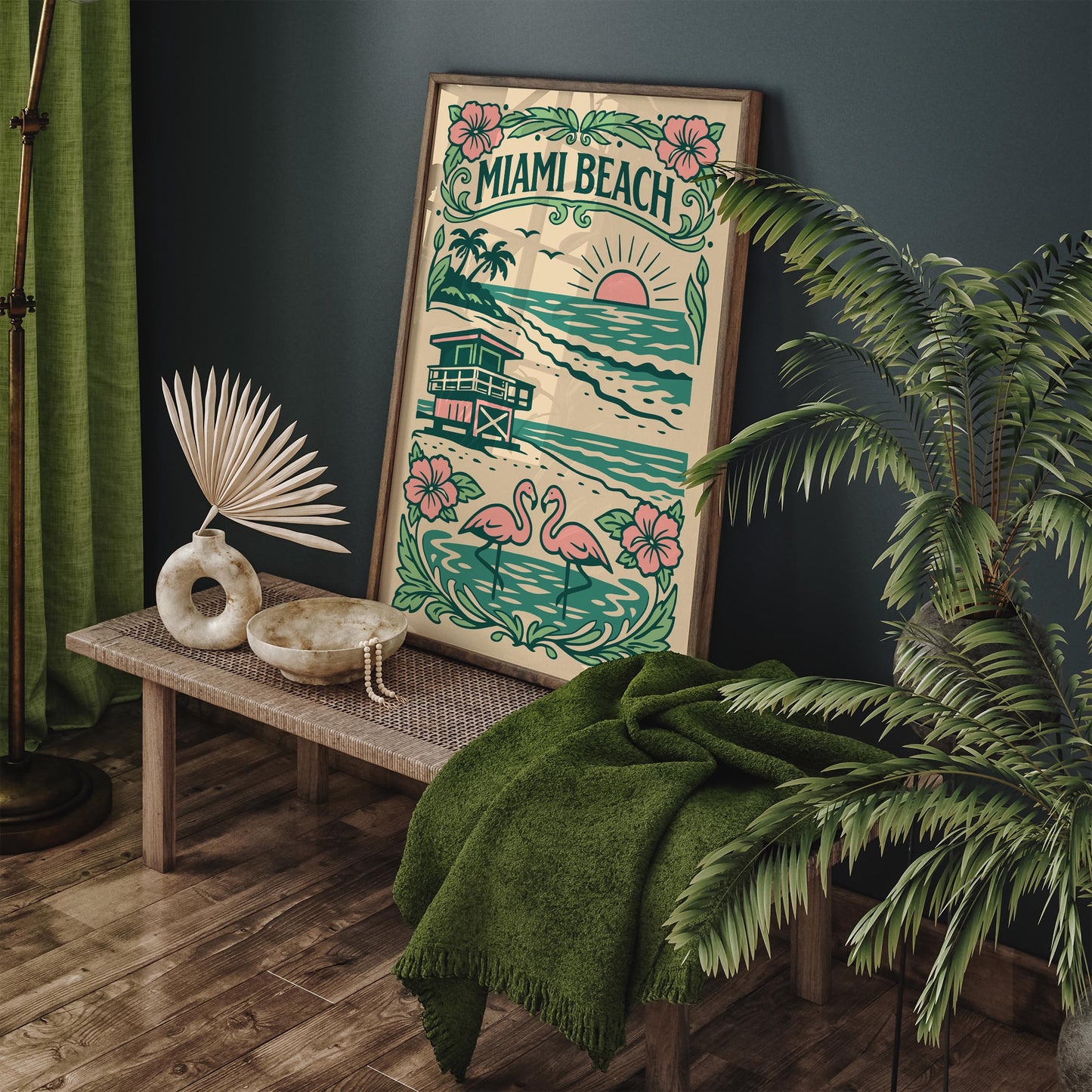 Miami Beach Girly Poster