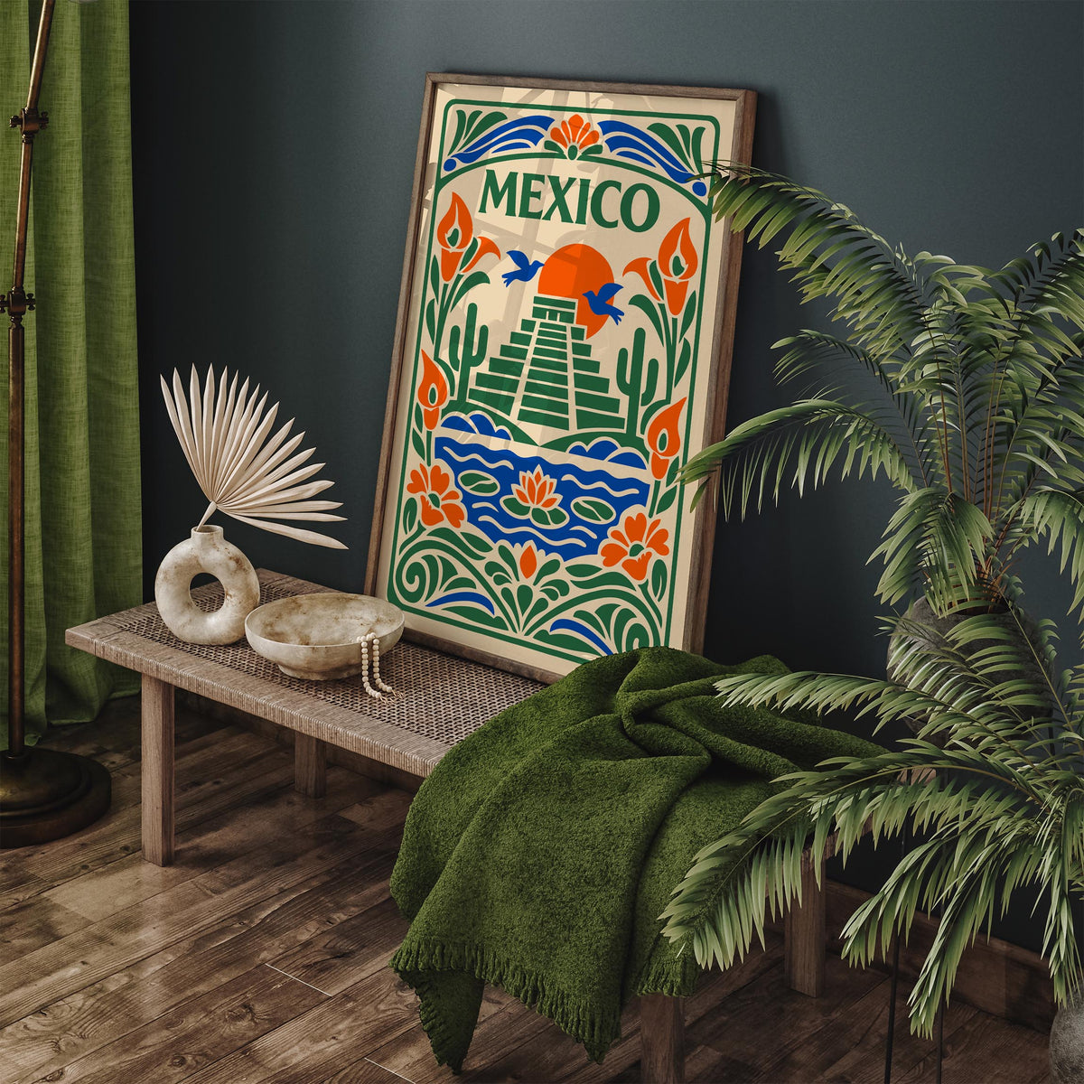 Colorful Mexico Travel Poster