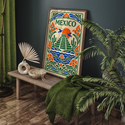 Colorful Mexico Travel Poster