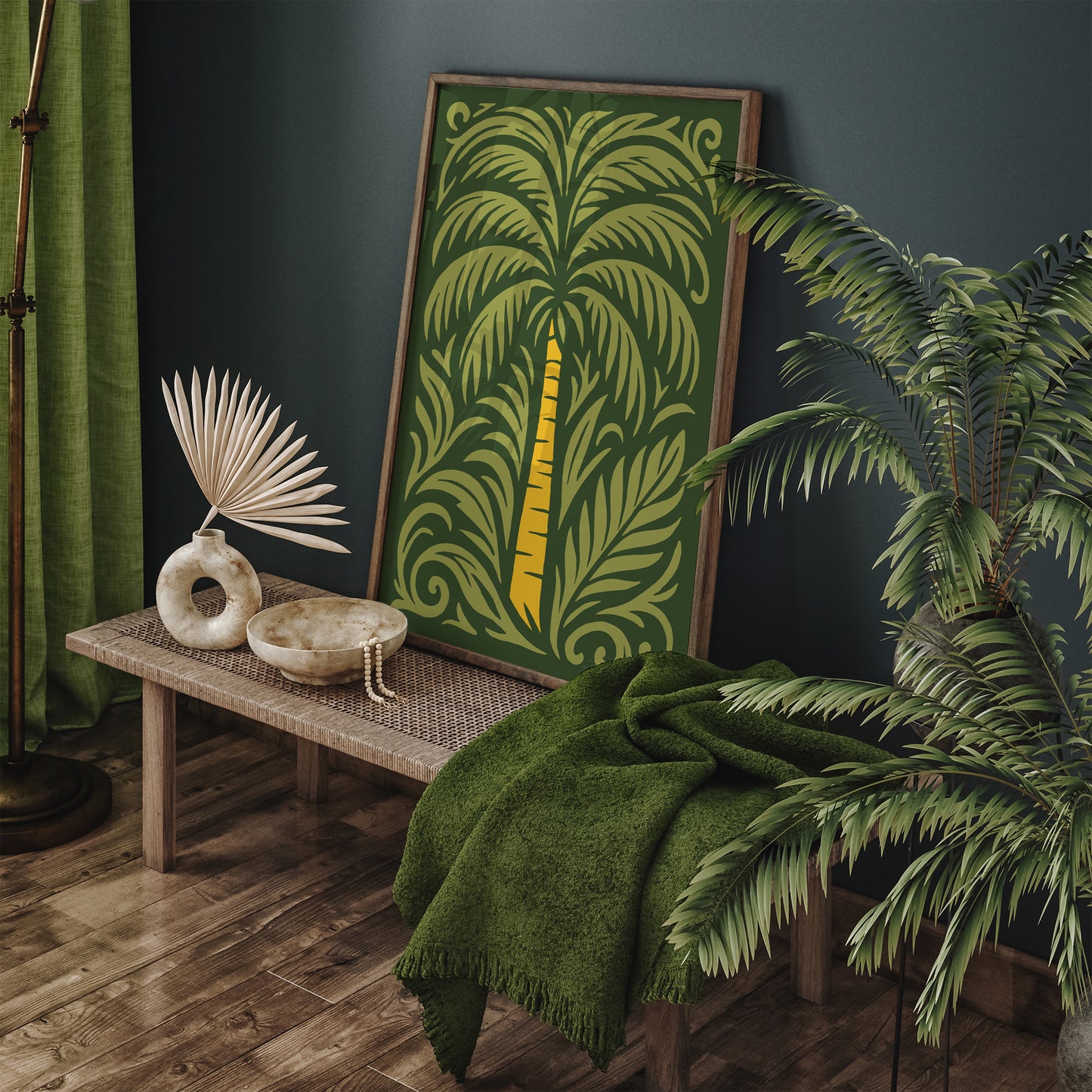 Green Tropical Palm Tree Poster - Bohemian Home Decor 2026