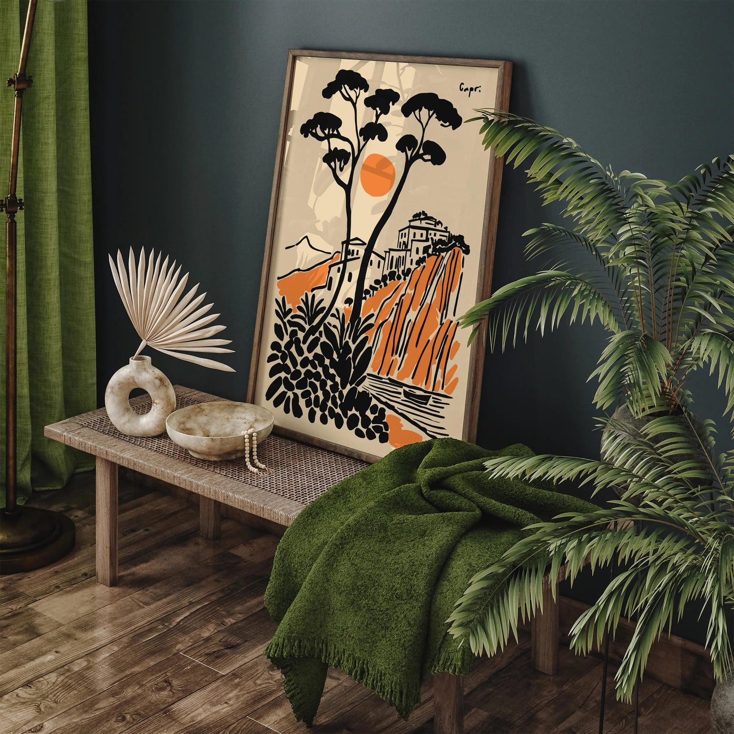 Capri Landscape Art Print, Italian Coast Wall Art